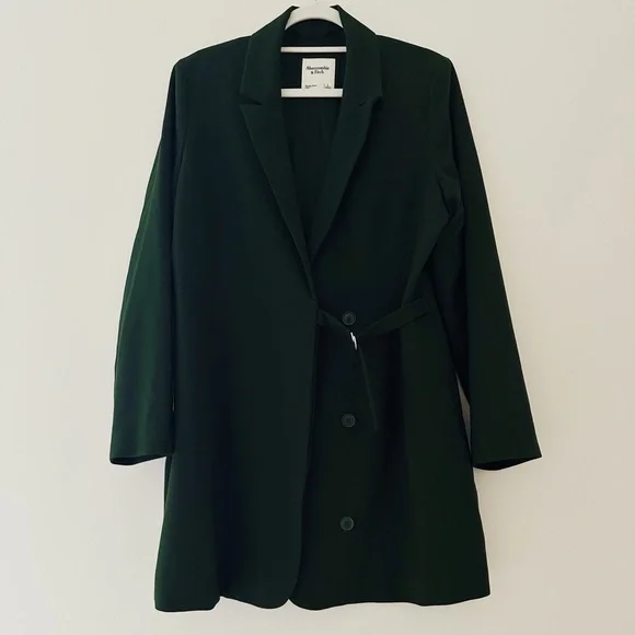 Abercrombie Dark Green Coat - Picture 1 of 3